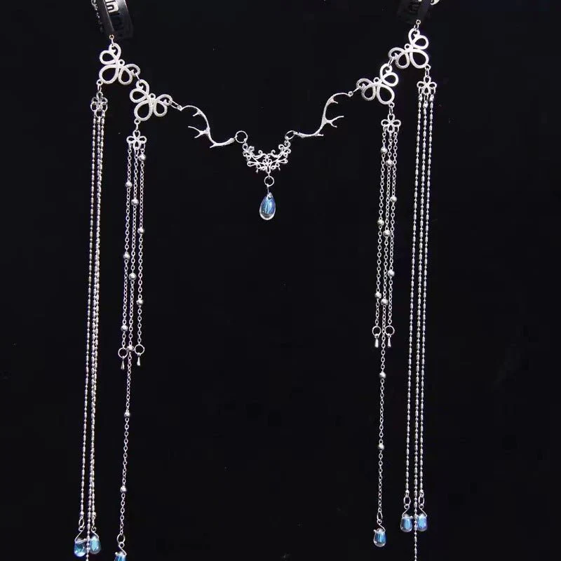 Elegance‌ Crystal Teardrop Hair Jewelry Forehead Accent (MAC335) - Image 4