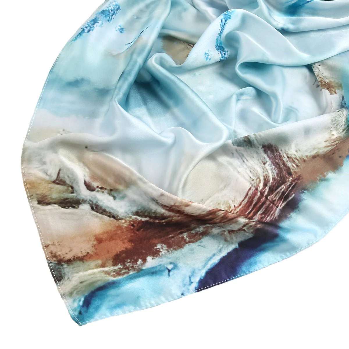 Elegance Satin Marble Print Hijab (MH172) - Image 5