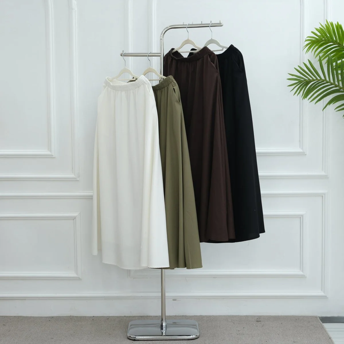 Elegant Asymmetric Top & Maxi Skirt Set | Cotton Linen Two-Piece Outfit (MS184) - Image 23