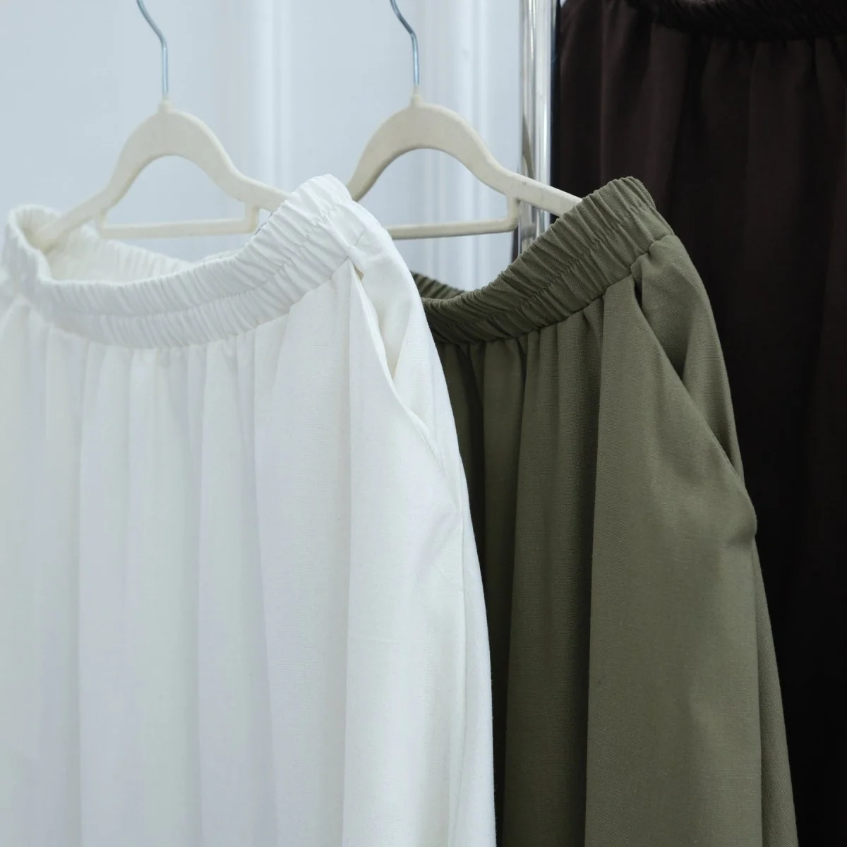 Elegant Asymmetric Top & Maxi Skirt Set | Cotton Linen Two-Piece Outfit (MS184) - Image 24