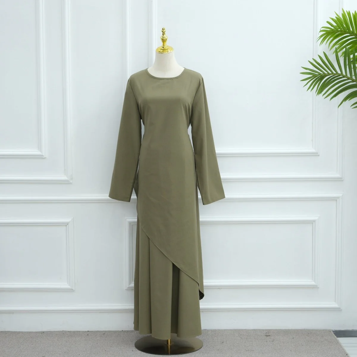 Elegant Asymmetric Top & Maxi Skirt Set | Cotton Linen Two-Piece Outfit (MS184) - Image 28