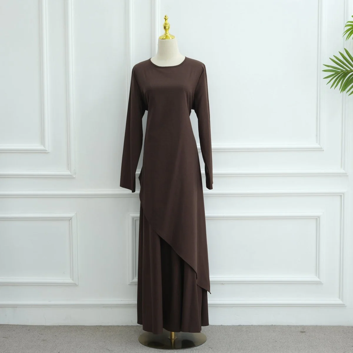 Elegant Asymmetric Top & Maxi Skirt Set | Cotton Linen Two-Piece Outfit (MS184) - Image 29