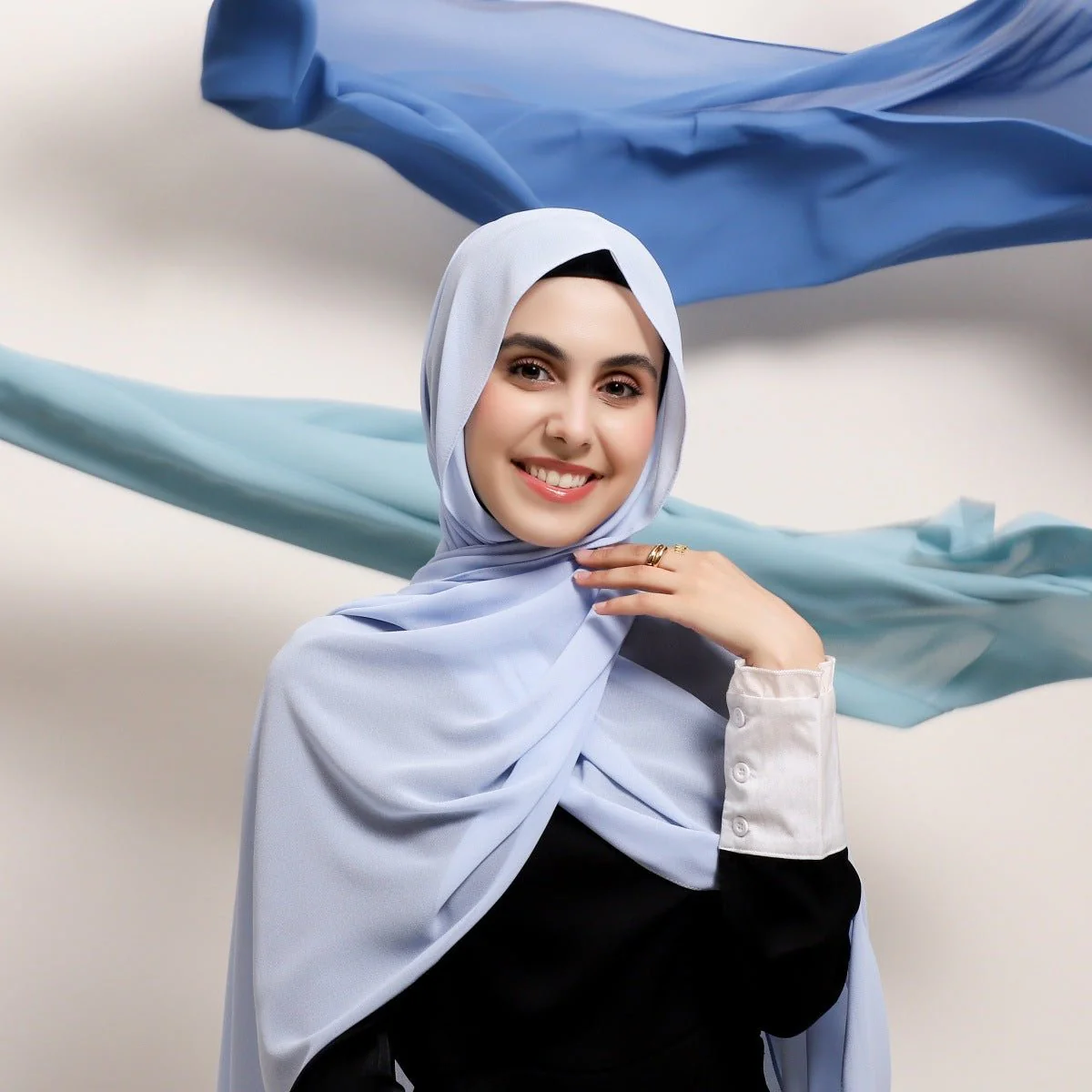 Elegant Chiffon Hijab Scarf - Refined Structure for Modest Wear (MH127) - Image 3