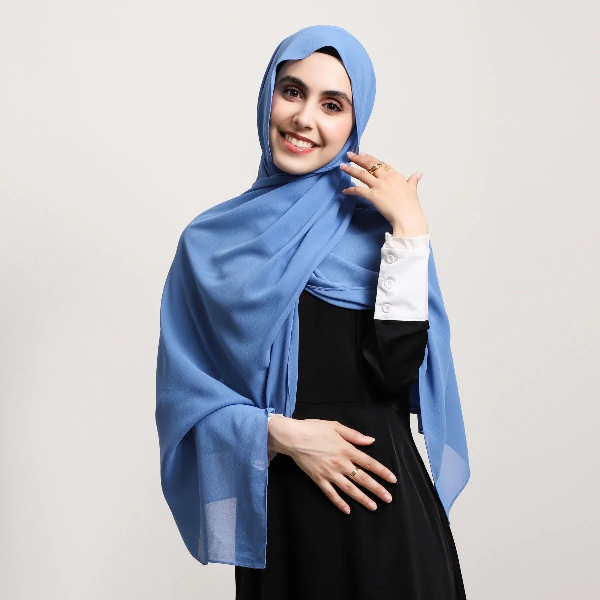 Elegant Chiffon Hijab Scarf - Refined Structure for Modest Wear (MH127) - Image 6