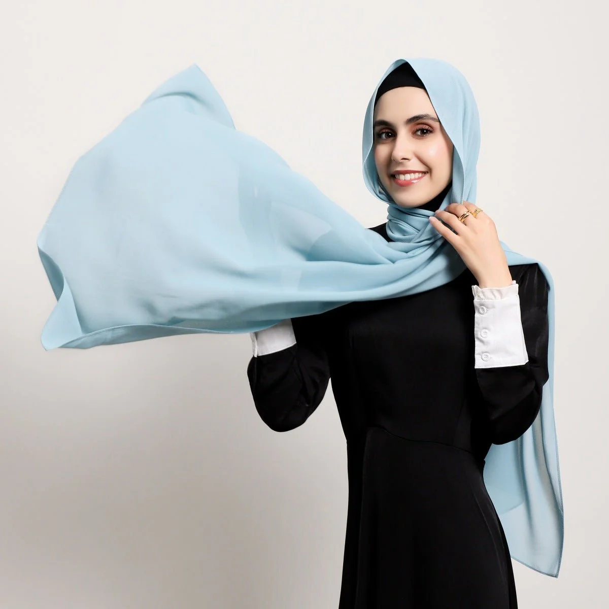 Elegant Chiffon Hijab Scarf - Refined Structure for Modest Wear (MH127) - Image 8