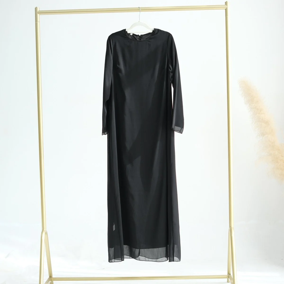 Elegant Chiffon Wrinkle Abaya | Three-Piece Set Modest Muslim Chiffon Abaya (MOA155) - Image 10