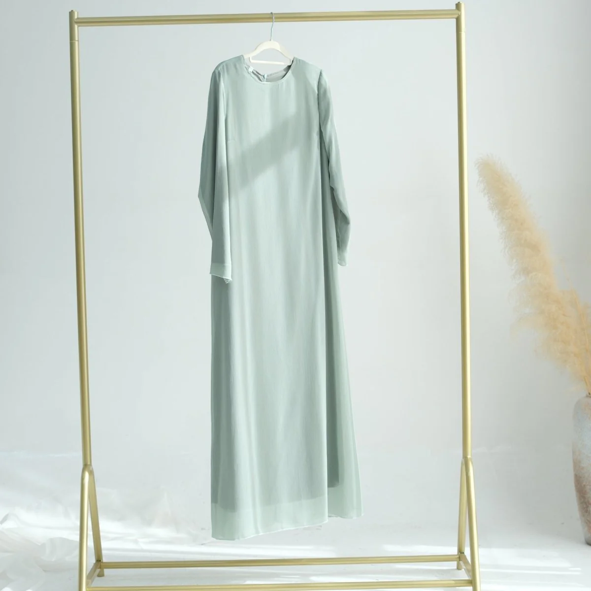 Elegant Chiffon Wrinkle Abaya | Three-Piece Set Modest Muslim Chiffon Abaya (MOA155) - Image 8