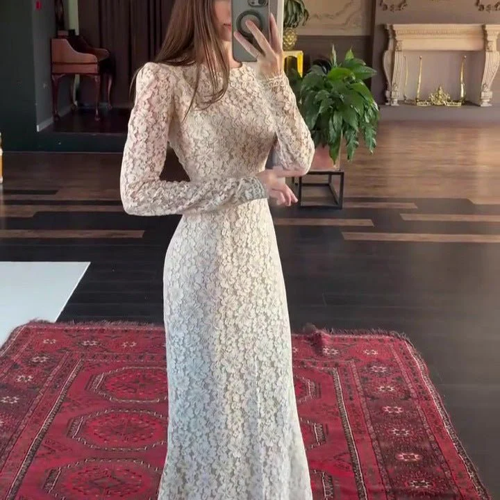 Elegant Lace Maxi Dress(MS318) - Image 2