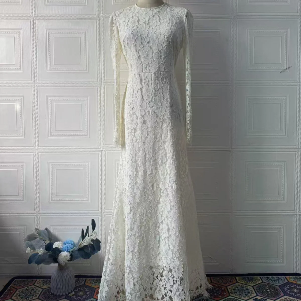 Elegant Lace Maxi Dress(MS318) - Image 4
