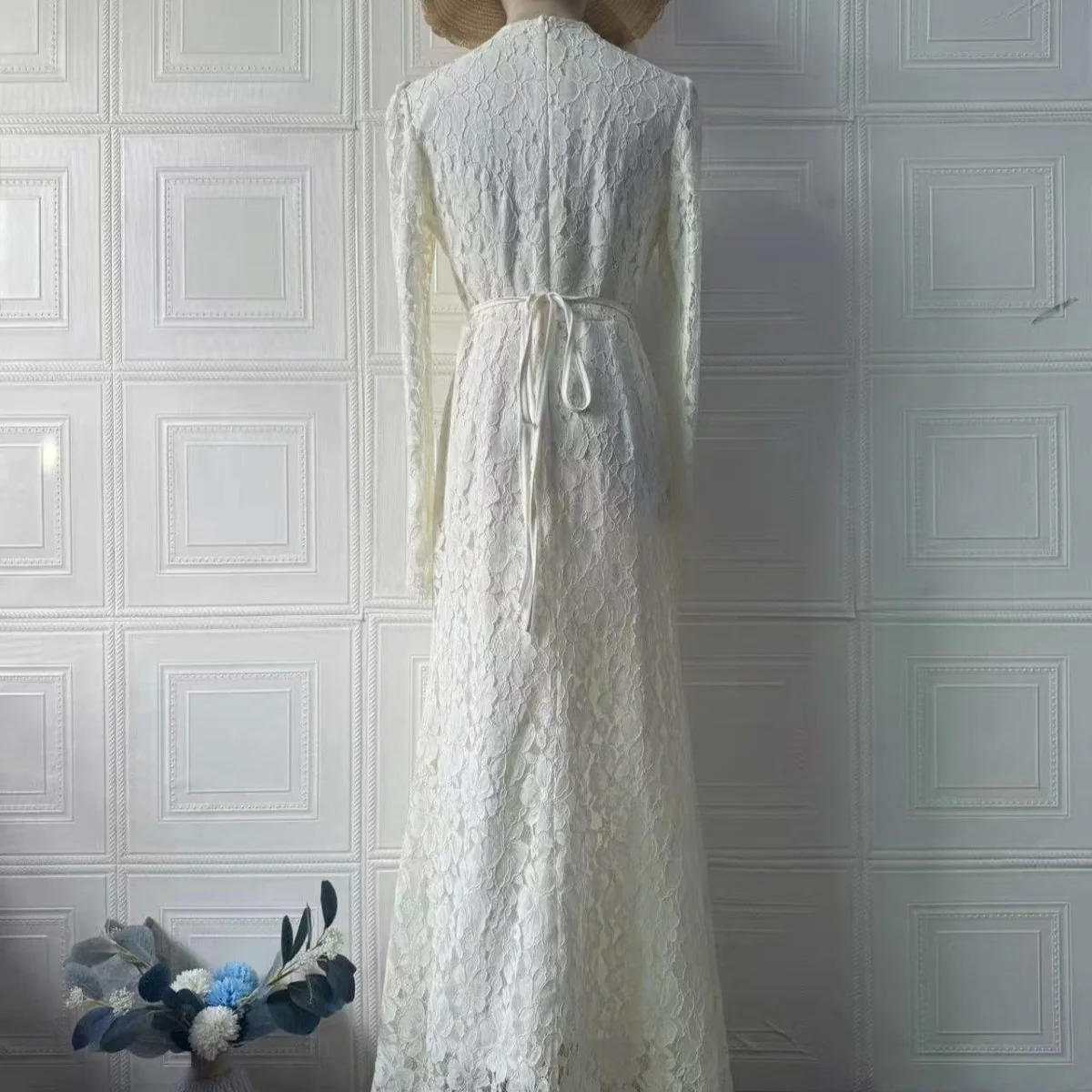 Elegant Lace Maxi Dress(MS318) - Image 5