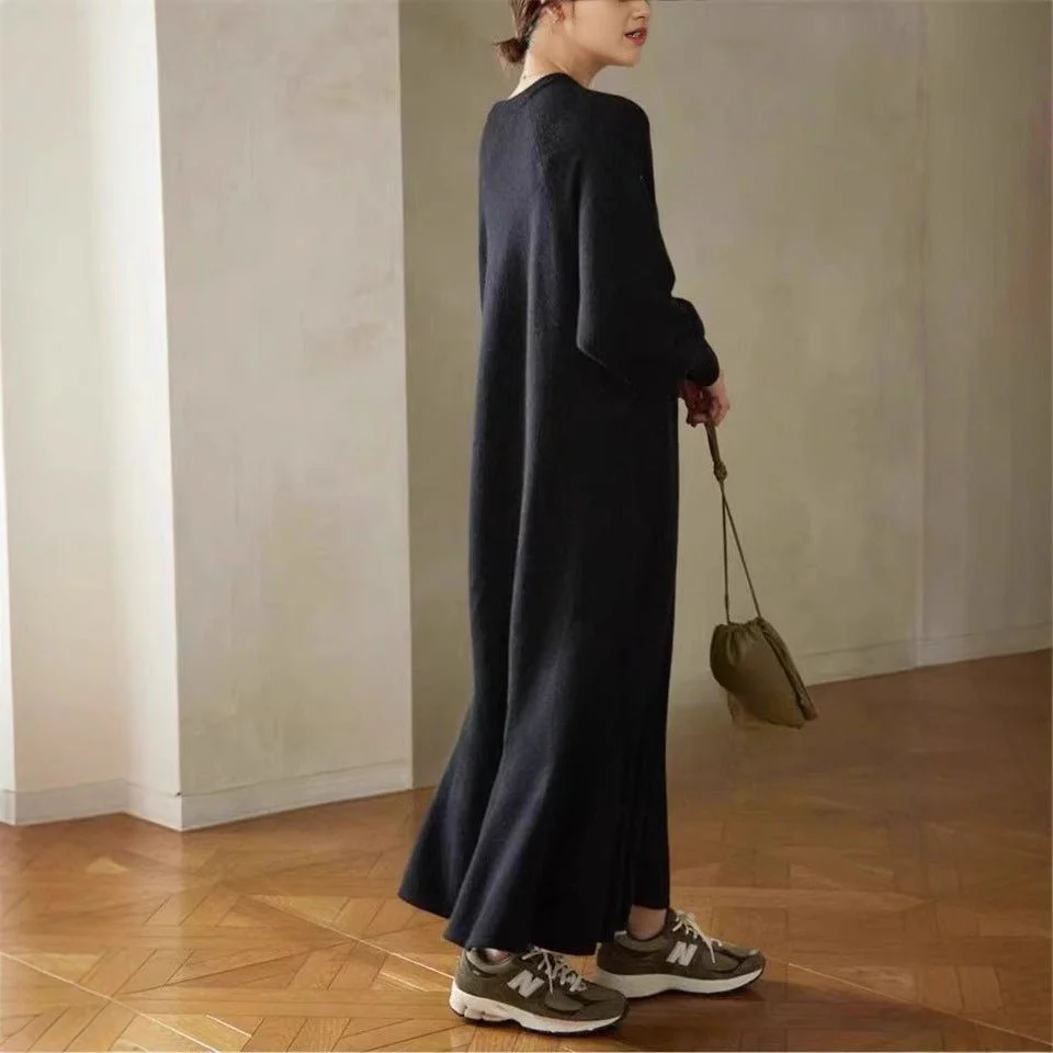 Elegant Lantern Sleeve Mermaid Maxi Dress | Loose Fit Long Sleeve Dress(MS154) - Image 2