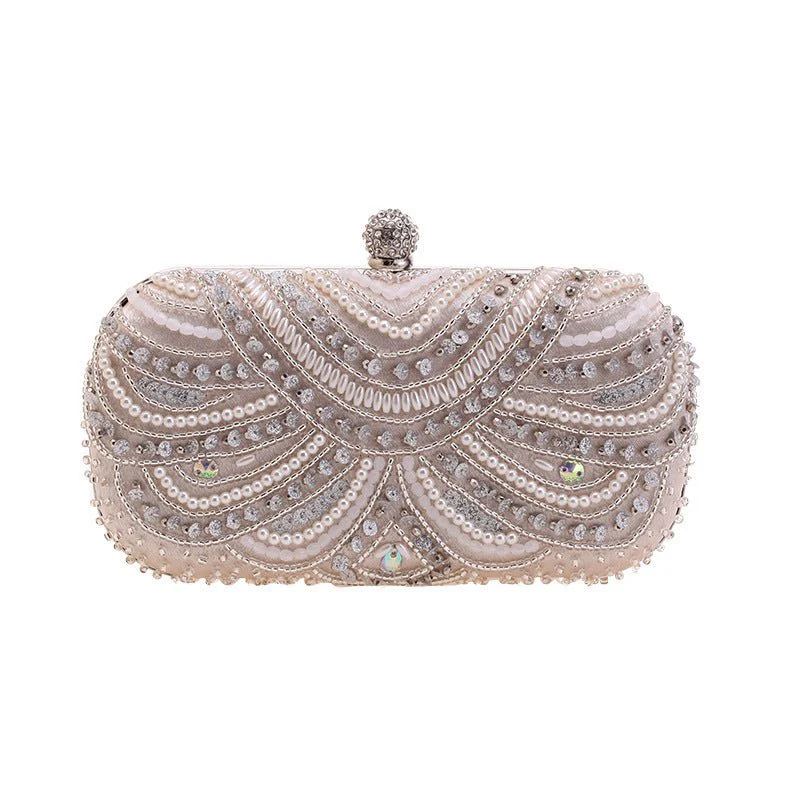 Elegant Pearl-Embellished Clutch Evening Bag for Weddings & Parties (MAC278) - Image 12