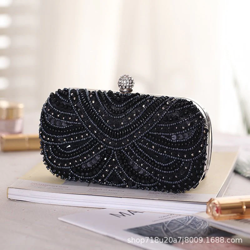 Elegant Pearl-Embellished Clutch Evening Bag for Weddings & Parties (MAC278) - Image 2