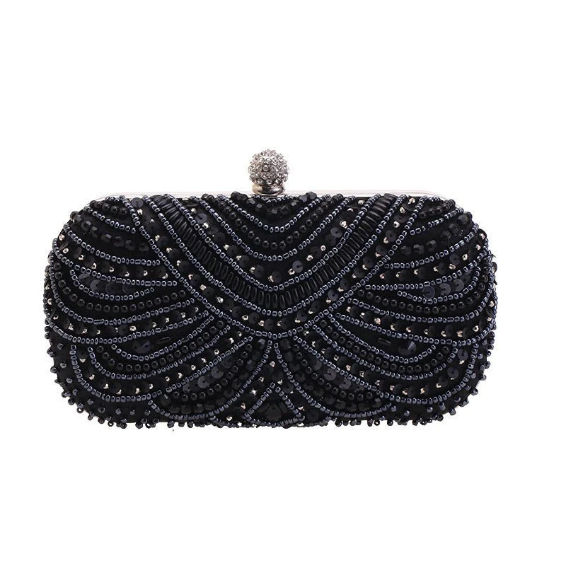 Elegant Pearl-Embellished Clutch Evening Bag for Weddings & Parties (MAC278) - Image 6