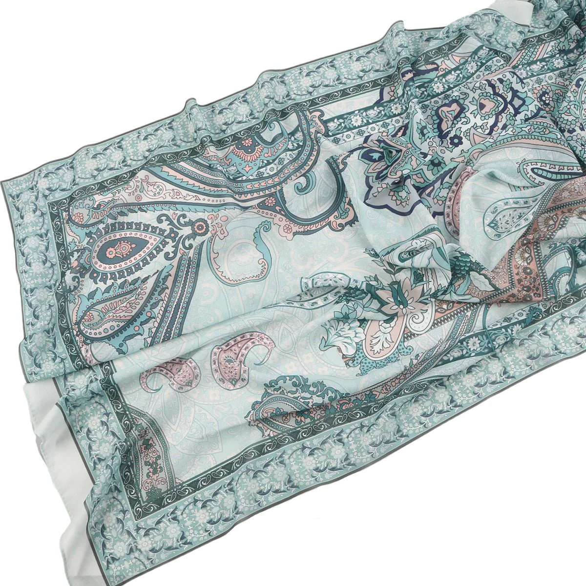 Elegant Printed Chiffon Hijab Scarf Bohemian Style Breathable Sun Protection Wrap (MH136) - Image 10