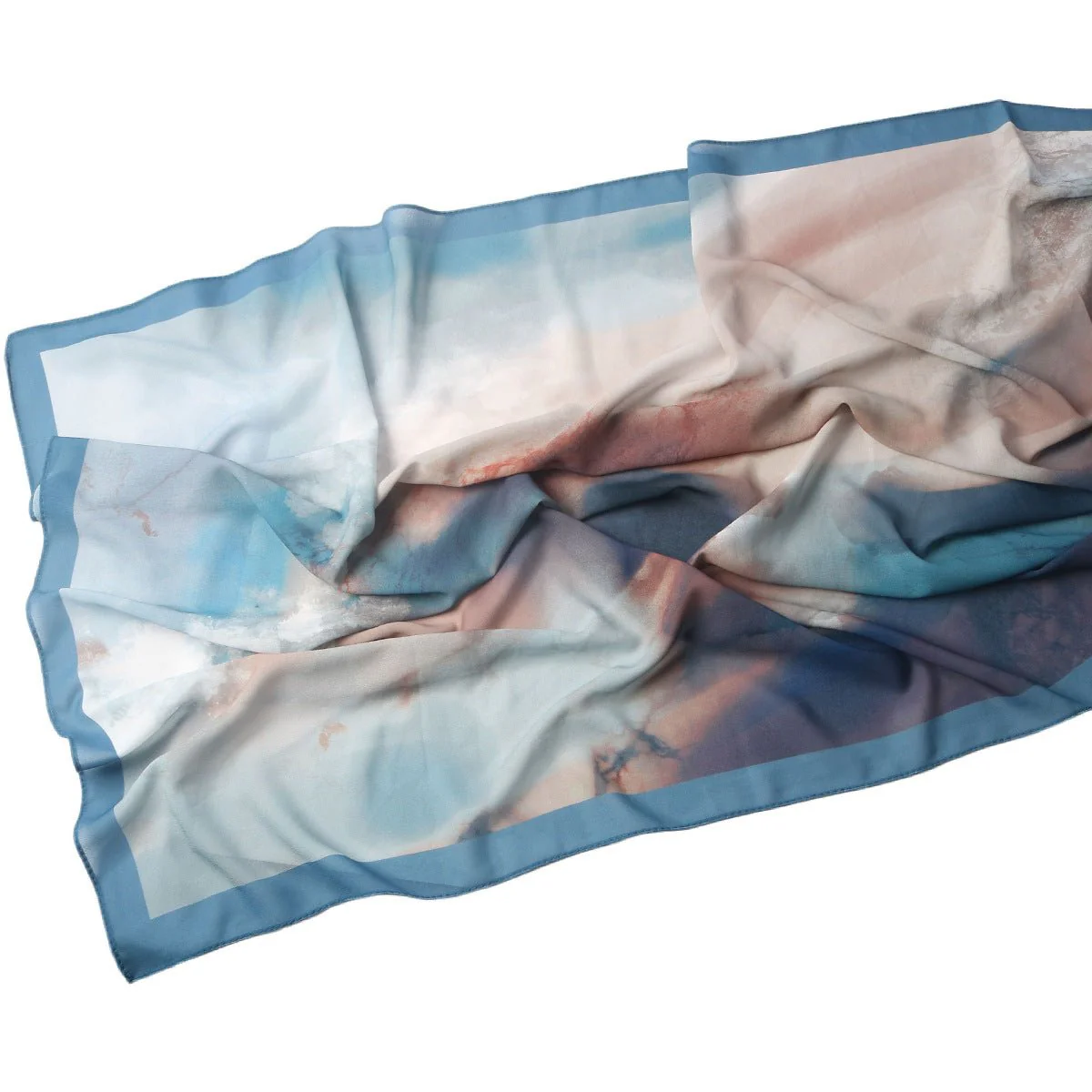 Elegant Printed Chiffon Hijab Scarf Bohemian Style Breathable Sun Protection Wrap (MH136) - Image 19