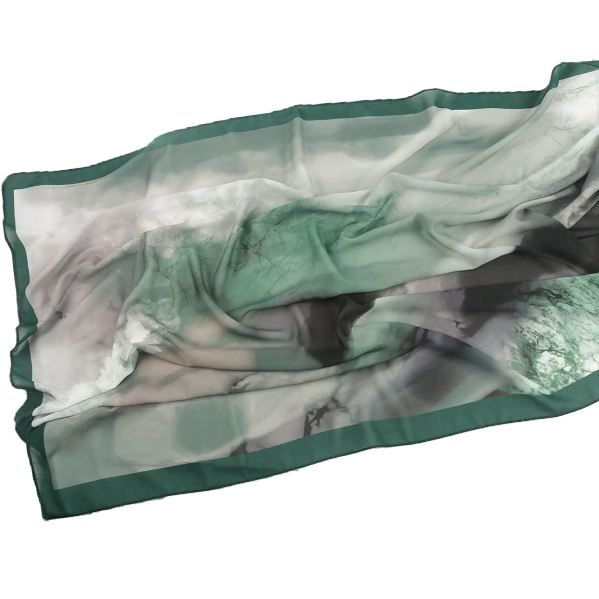 Elegant Printed Chiffon Hijab Scarf Bohemian Style Breathable Sun Protection Wrap (MH136) - Image 20