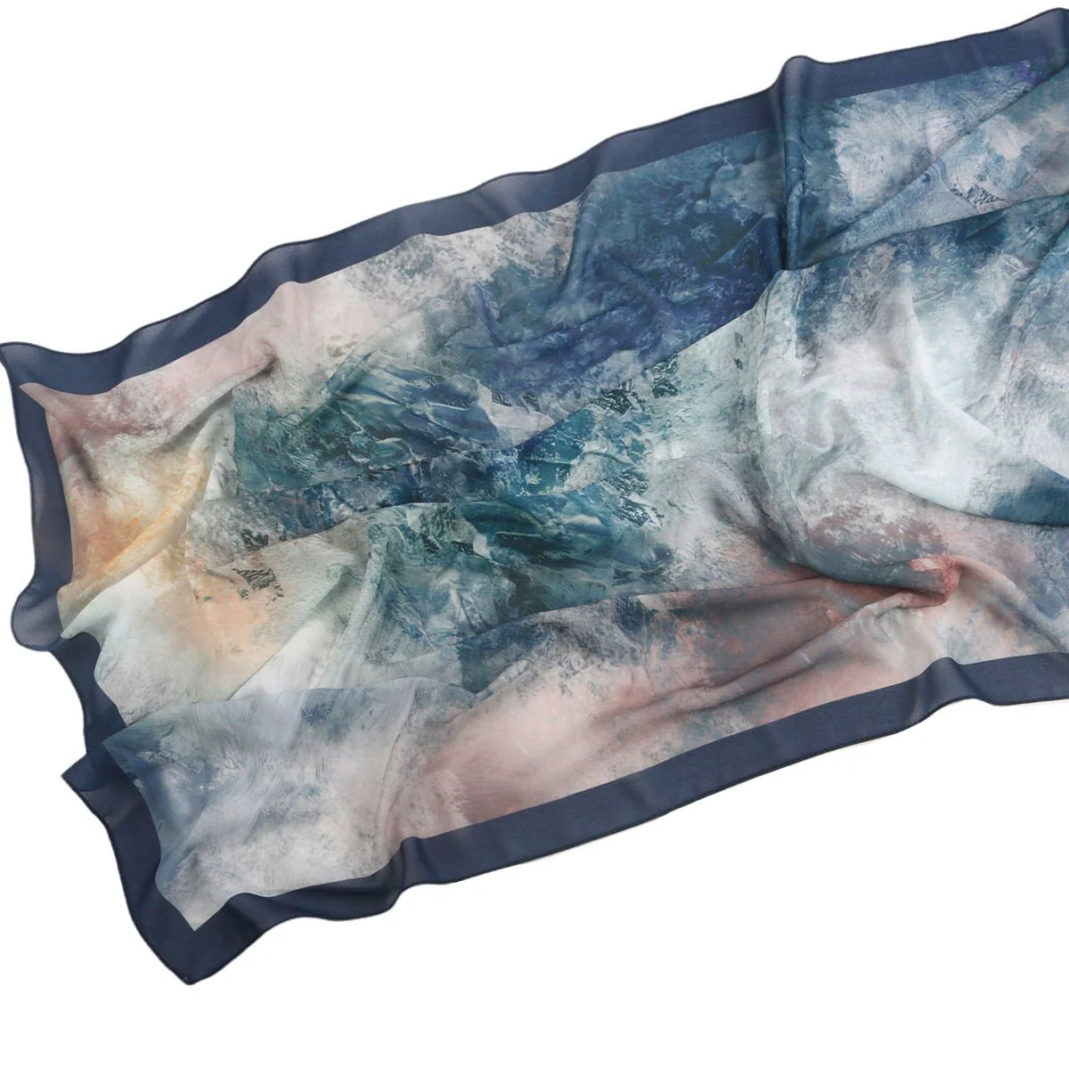 Elegant Printed Chiffon Hijab Scarf Bohemian Style Breathable Sun Protection Wrap (MH136) - Image 21