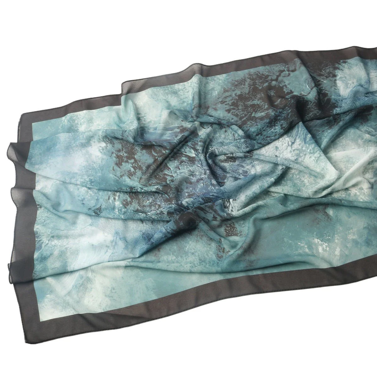 Elegant Printed Chiffon Hijab Scarf Bohemian Style Breathable Sun Protection Wrap (MH136) - Image 22