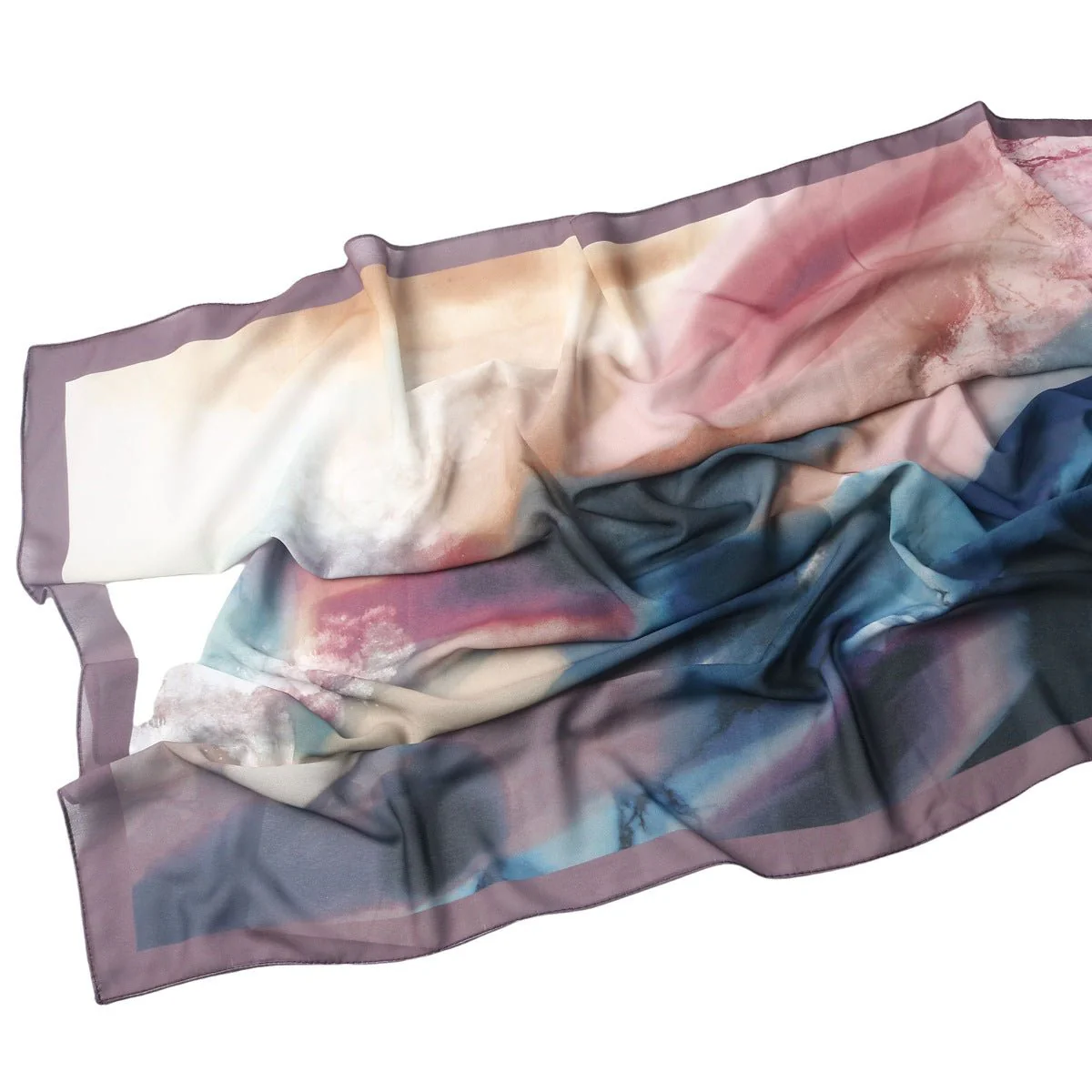 Elegant Printed Chiffon Hijab Scarf Bohemian Style Breathable Sun Protection Wrap (MH136) - Image 25