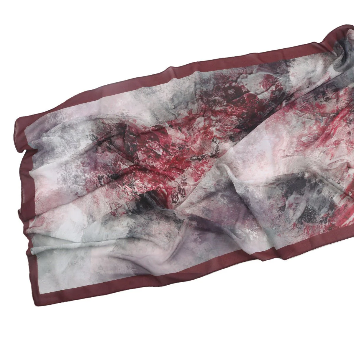 Elegant Printed Chiffon Hijab Scarf Bohemian Style Breathable Sun Protection Wrap (MH136) - Image 26