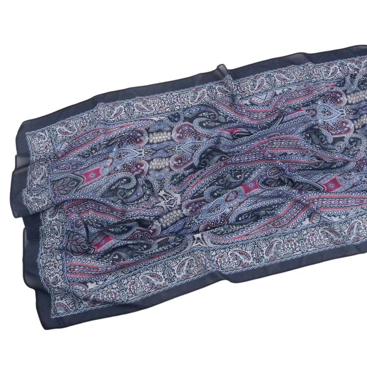 Elegant Printed Chiffon Hijab Scarf Bohemian Style Breathable Sun Protection Wrap (MH136) - Image 33