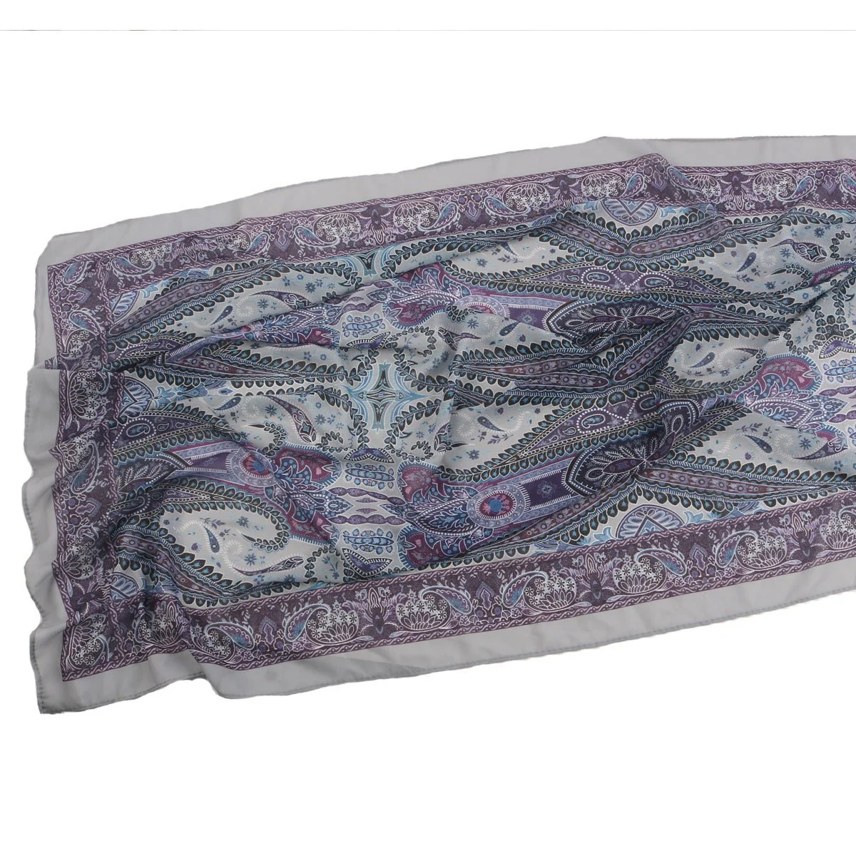 Elegant Printed Chiffon Hijab Scarf Bohemian Style Breathable Sun Protection Wrap (MH136) - Image 35