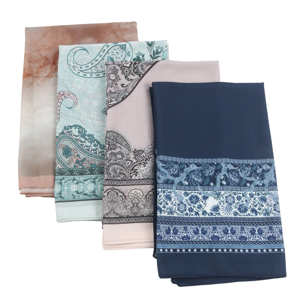 Elegant Printed Chiffon Hijab Scarf Bohemian Style Breathable Sun Protection Wrap (MH136) - Image 4