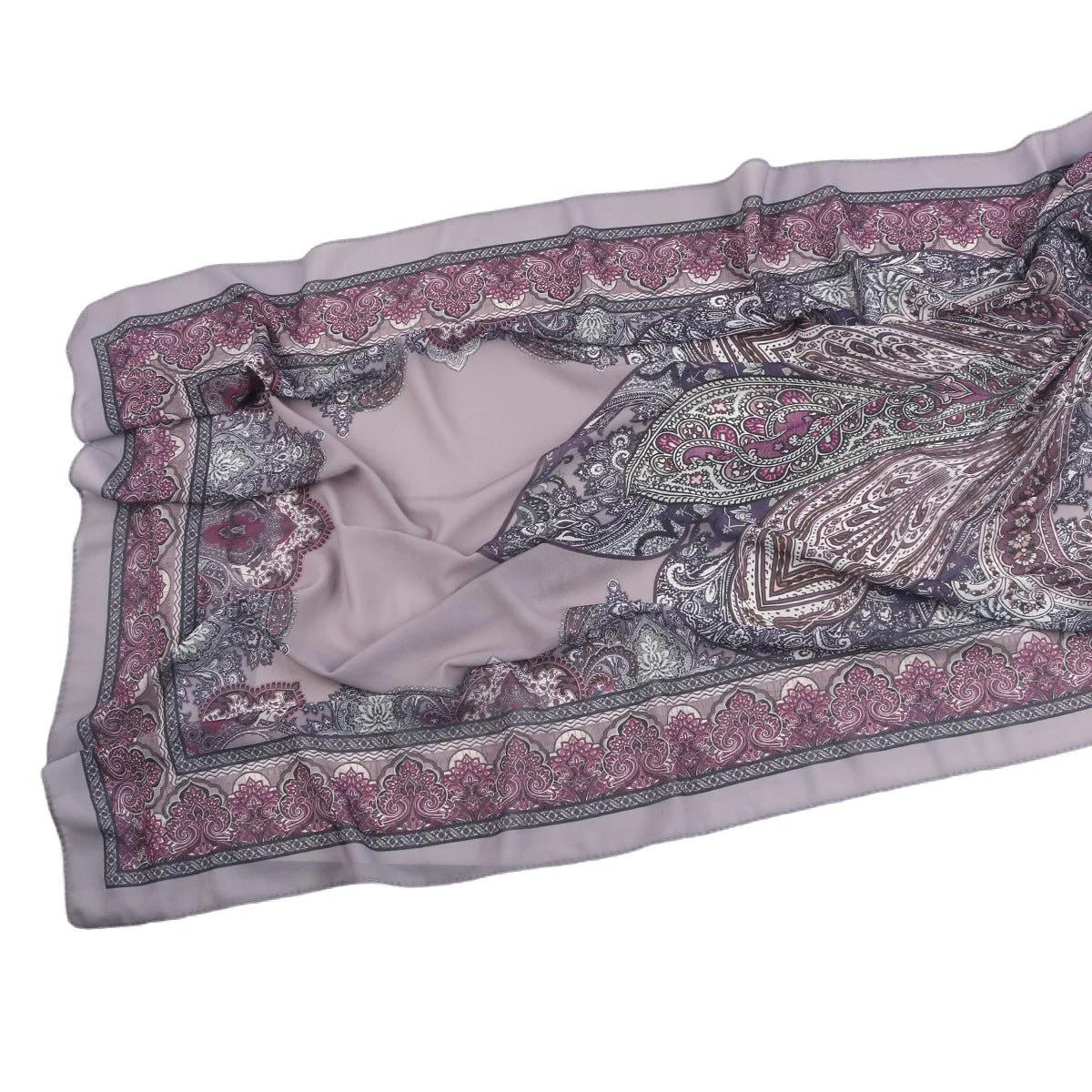 Elegant Printed Chiffon Hijab Scarf Bohemian Style Breathable Sun Protection Wrap (MH136) - Image 43