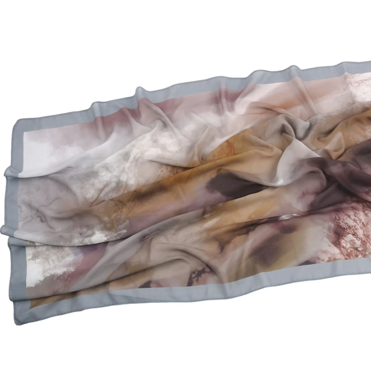 Elegant Printed Chiffon Hijab Scarf Bohemian Style Breathable Sun Protection Wrap (MH136) - Image 63