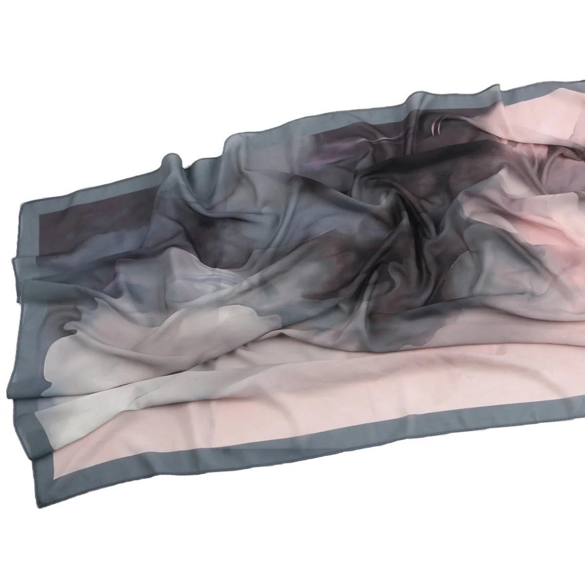 Elegant Printed Chiffon Hijab Scarf Bohemian Style Breathable Sun Protection Wrap (MH136) - Image 69