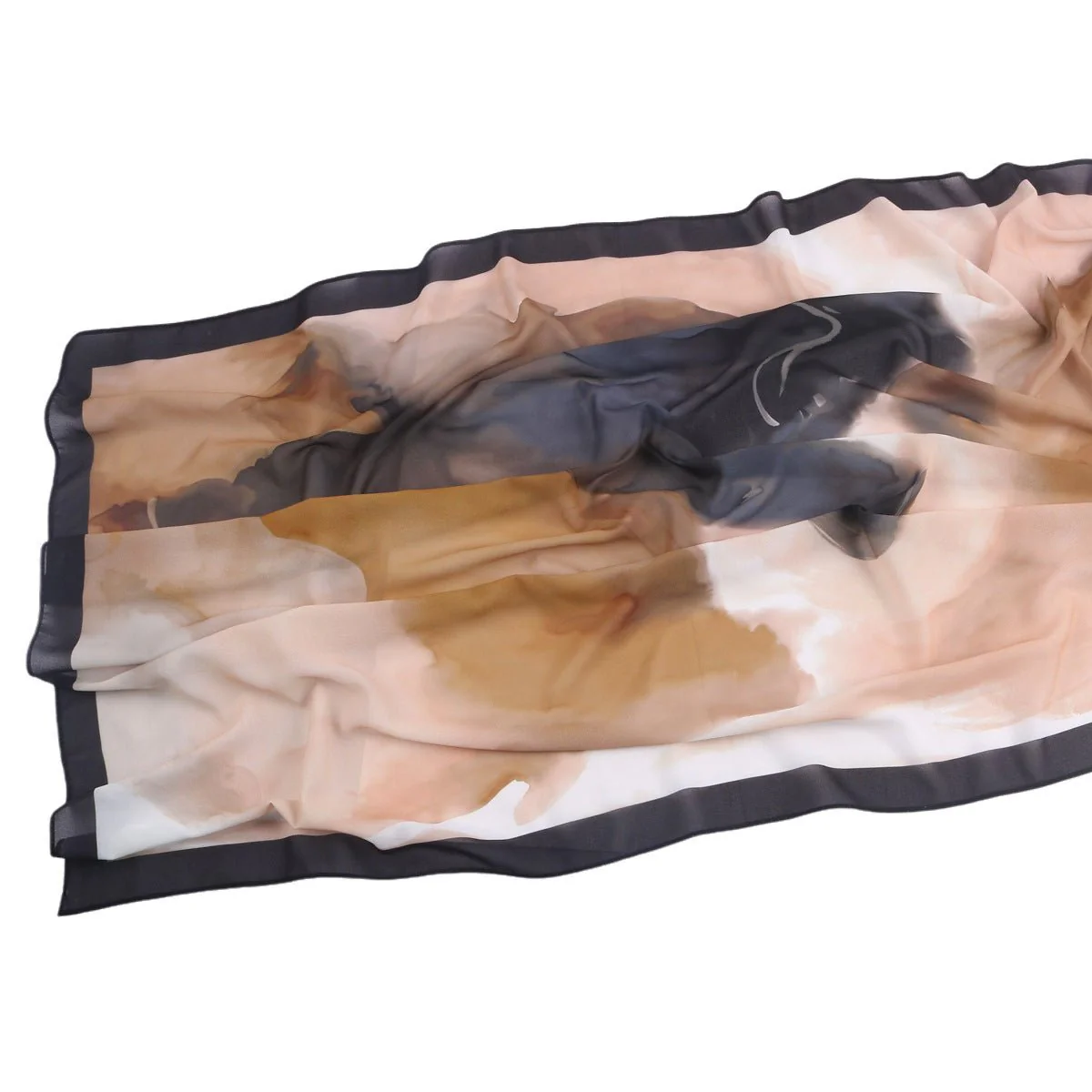 Elegant Printed Chiffon Hijab Scarf Bohemian Style Breathable Sun Protection Wrap (MH136) - Image 70