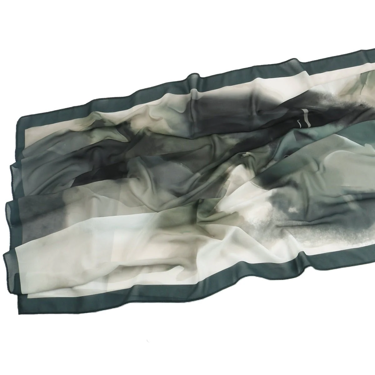Elegant Printed Chiffon Hijab Scarf Bohemian Style Breathable Sun Protection Wrap (MH136) - Image 72