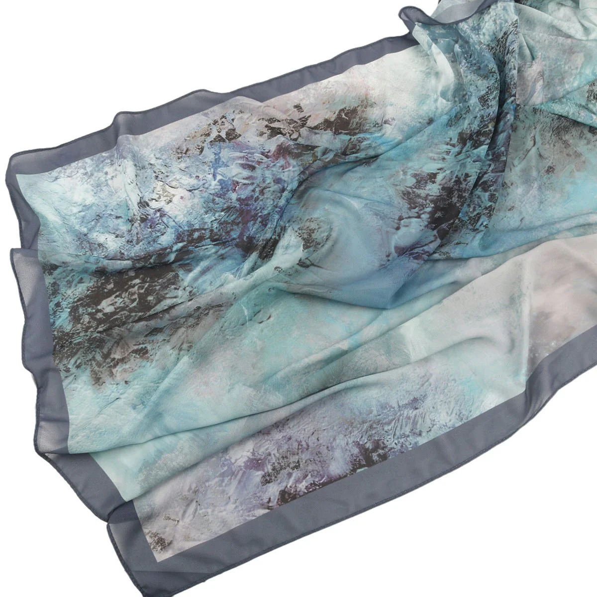 Elegant Printed Chiffon Hijab Scarf Bohemian Style Breathable Sun Protection Wrap (MH136) - Image 8