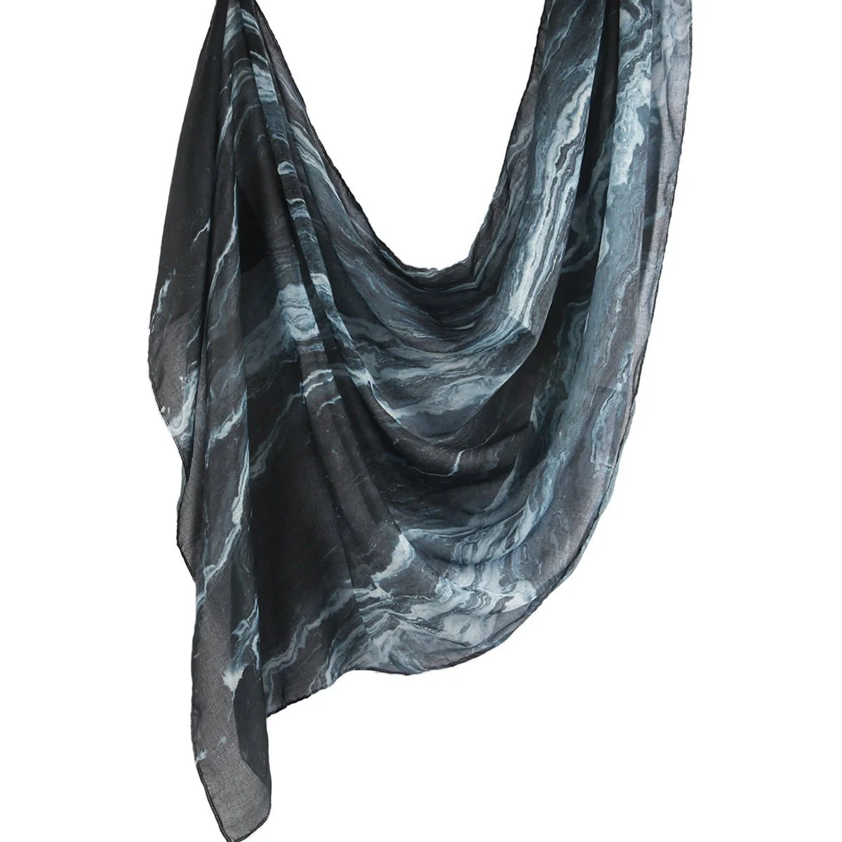 Elegant Watercolor Marble Print Headscarf Hijab (MH178) - Image 9