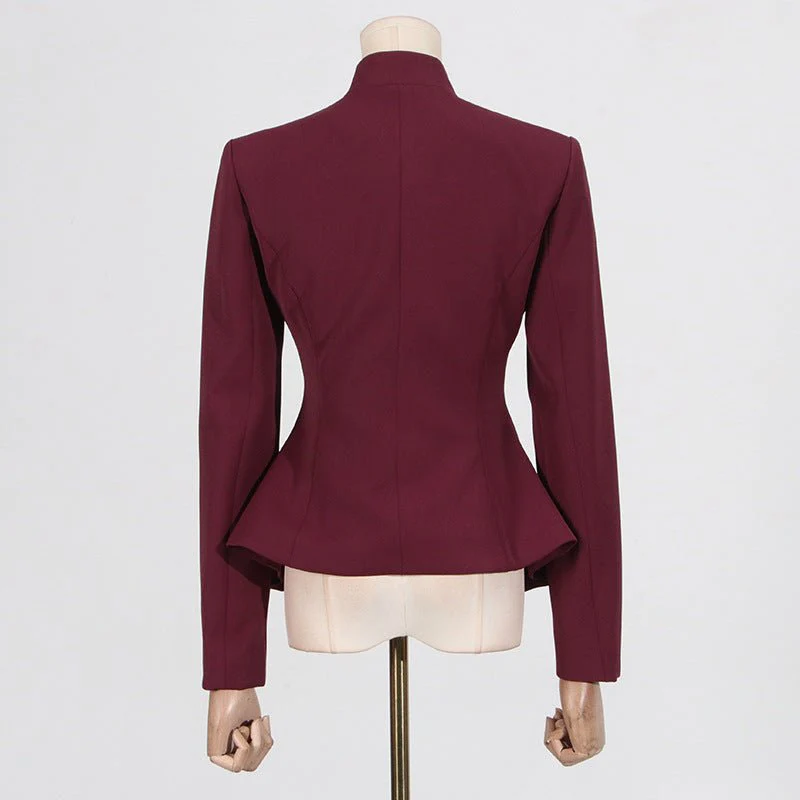 Embroidered Blazer & Pleated Skirt Set(MS214) - Image 11