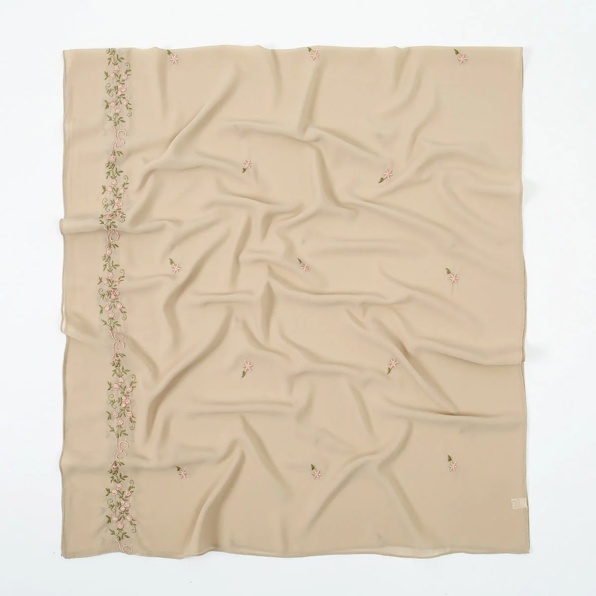 Embroidered Chiffon Hijab Scarf | Chiffon Hijab With Embroidery (MH220) - Image 8