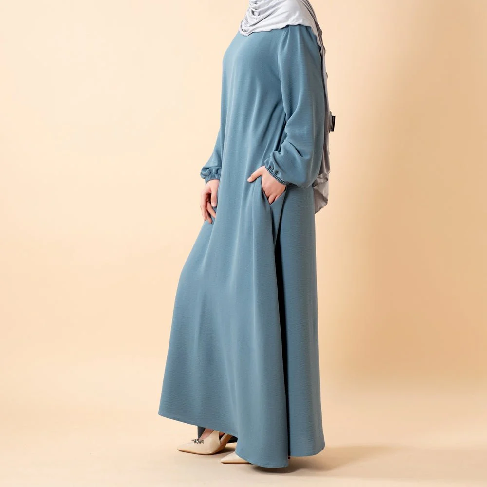 Essential Flow Crepe Maxi Dress with Pockets (MA385) - Image 14