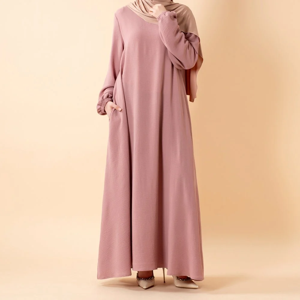 Essential Flow Crepe Maxi Dress with Pockets (MA385) - Image 2