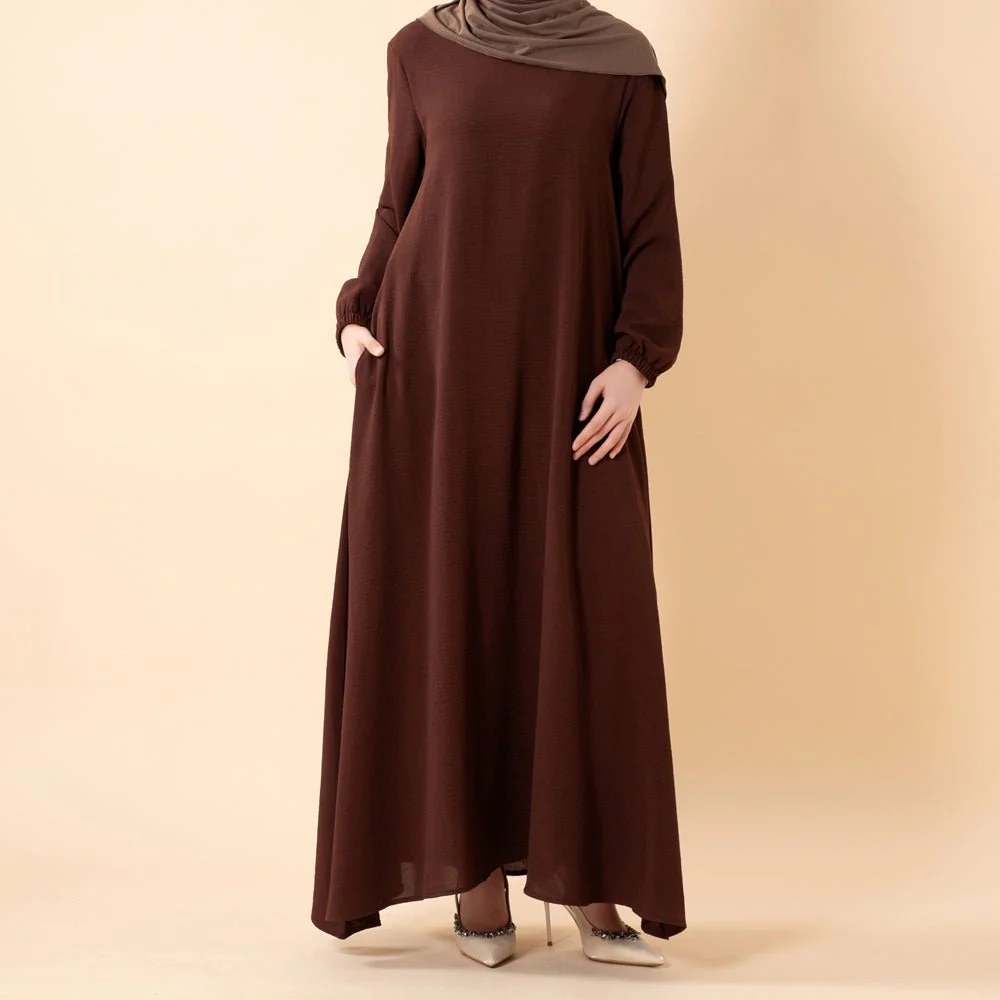 Essential Flow Crepe Maxi Dress with Pockets (MA385) - Image 21
