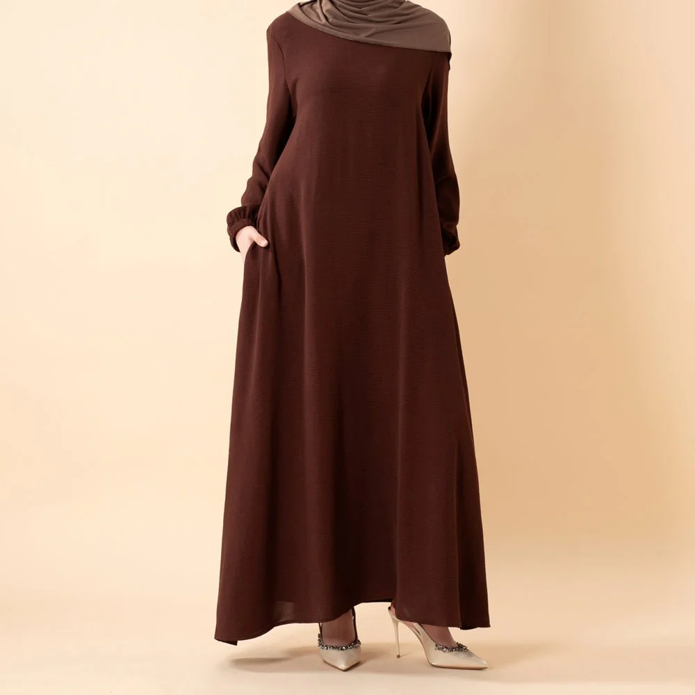 Essential Flow Crepe Maxi Dress with Pockets (MA385) - Image 23