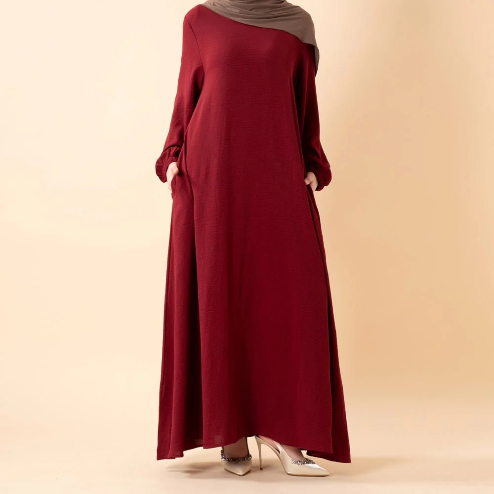 Essential Flow Crepe Maxi Dress with Pockets (MA385) - Image 29