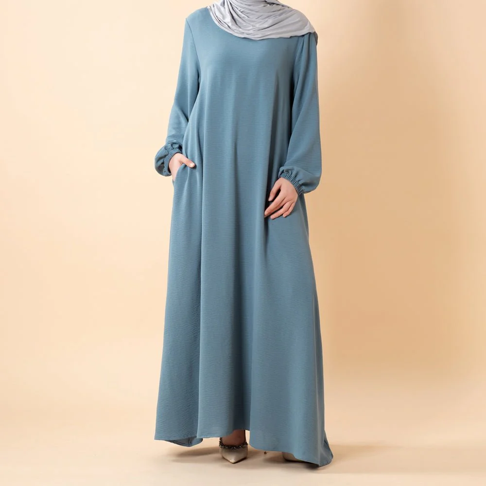 Essential Flow Crepe Maxi Dress with Pockets (MA385) - Image 3