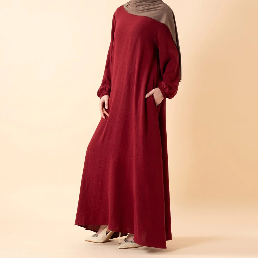 Essential Flow Crepe Maxi Dress with Pockets (MA385) - Image 30
