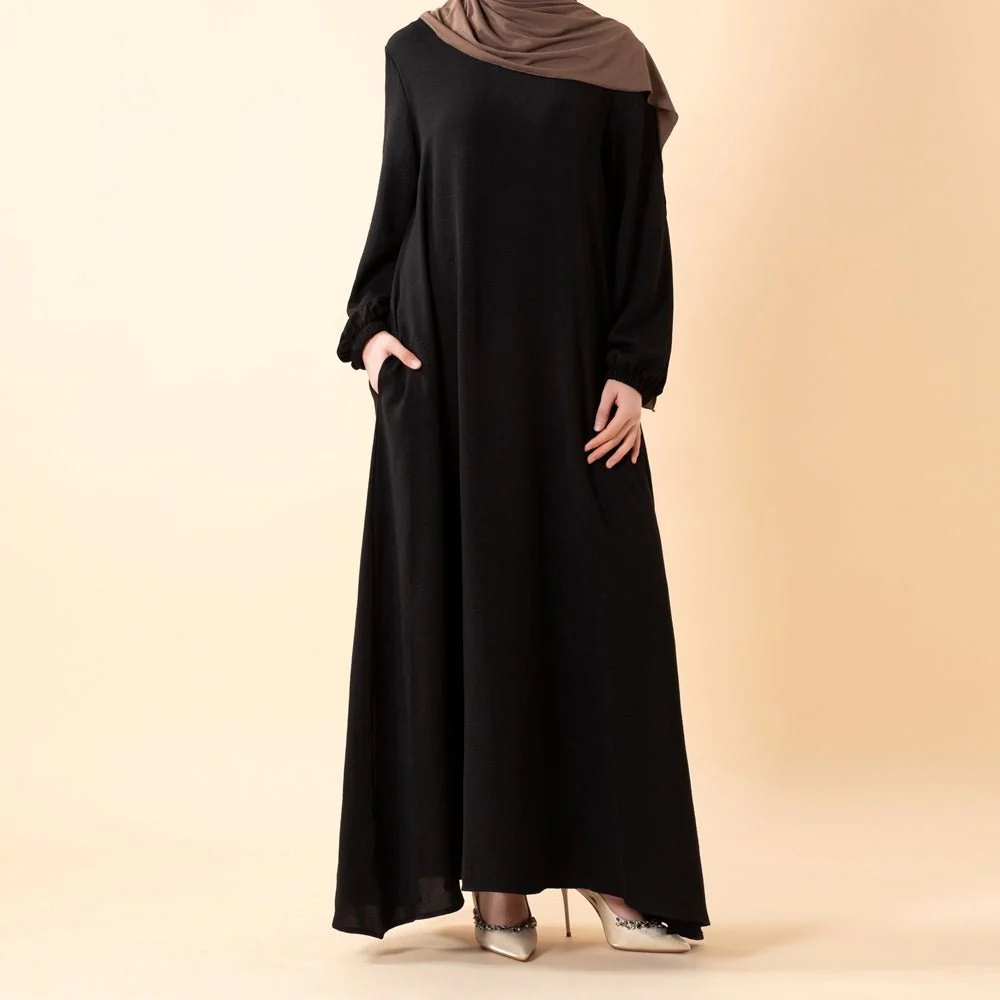 Essential Flow Crepe Maxi Dress with Pockets (MA385) - Image 6