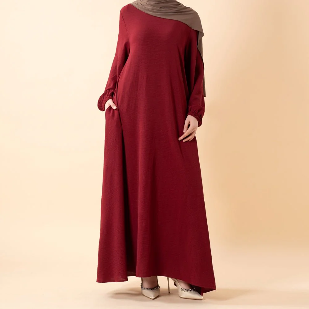 Essential Flow Crepe Maxi Dress with Pockets (MA385) - Image 7