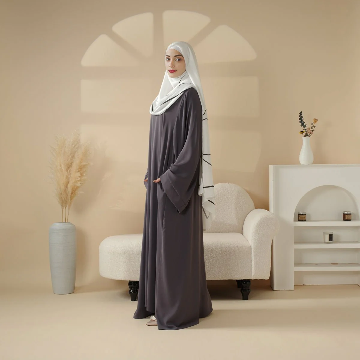 Essential Premium Loose Fit Abaya 2-Piece Set with Versatile Pockets (MA120) - Image 12