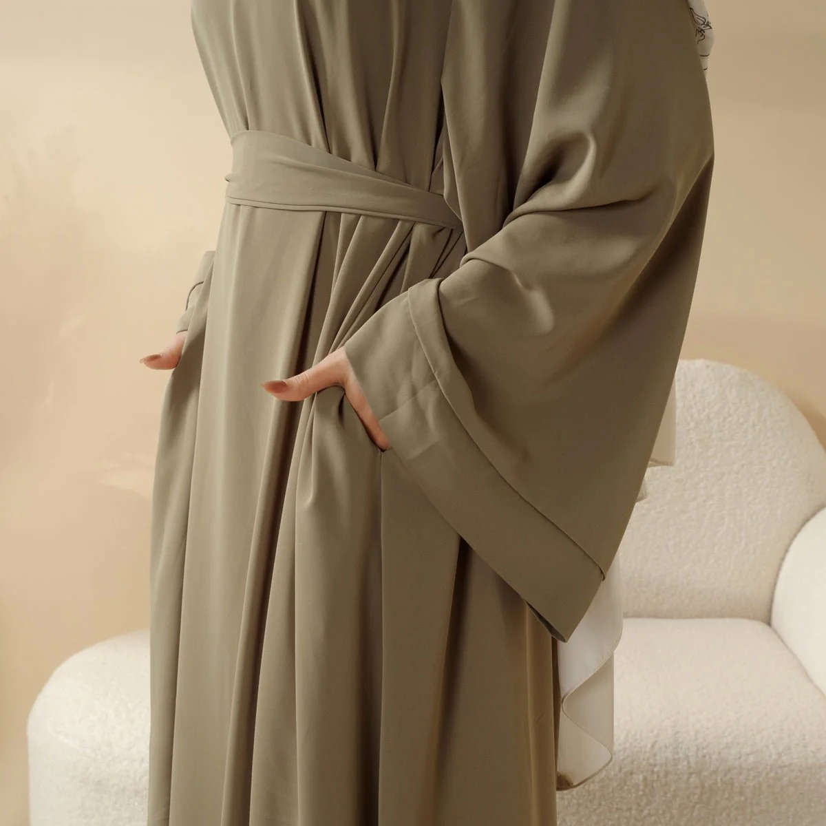 Essential Premium Loose Fit Abaya 2-Piece Set with Versatile Pockets (MA120) - Image 24