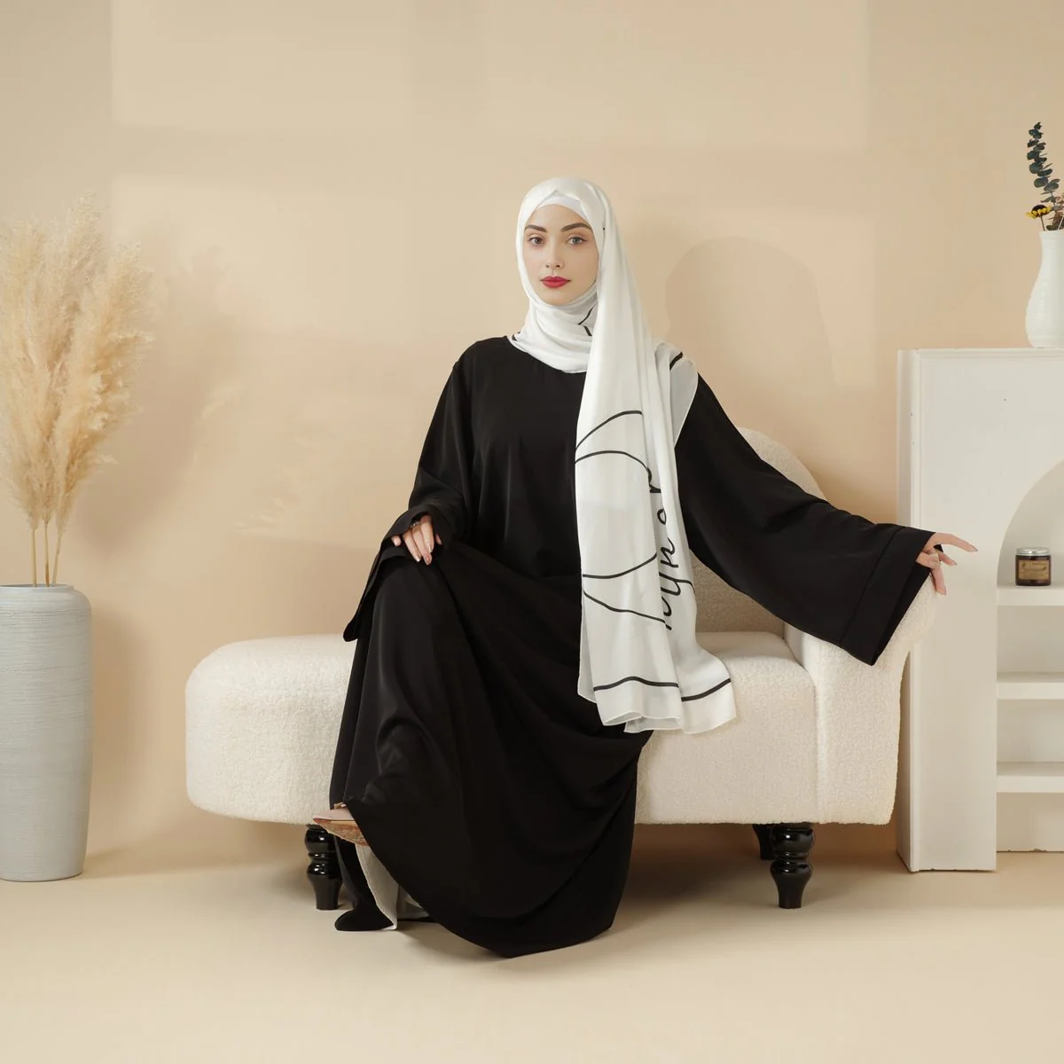 Essential Premium Loose Fit Abaya 2-Piece Set with Versatile Pockets (MA120) - Image 3