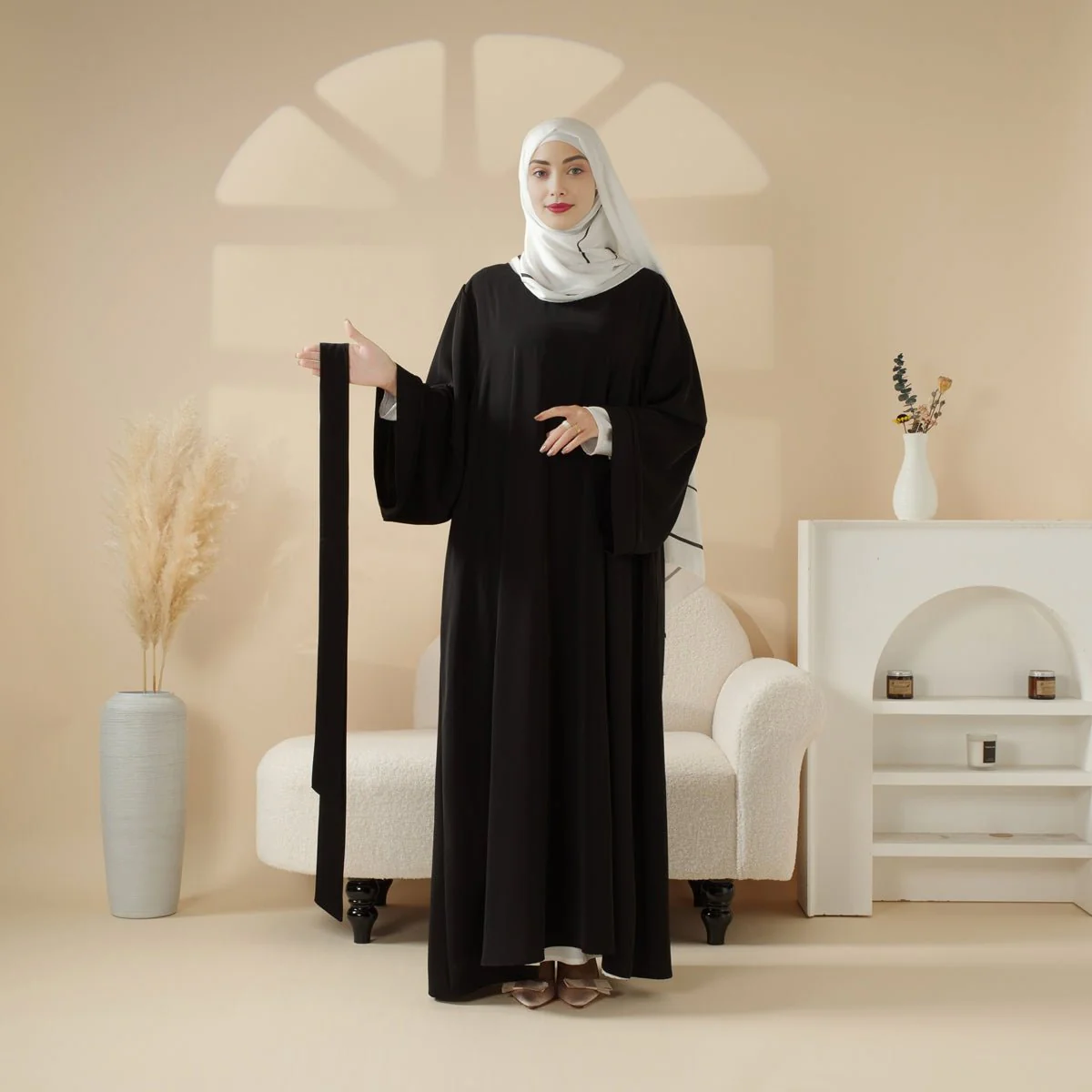 Essential Premium Loose Fit Abaya 2-Piece Set with Versatile Pockets (MA120) - Image 4